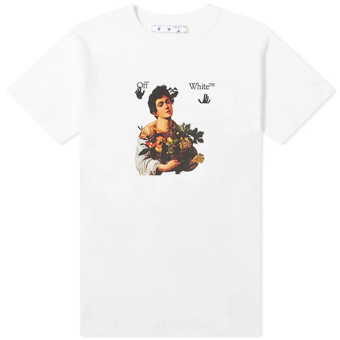 Off-White Caravaggio Boy Slim White T-Shirt | Hype Vault Kuala Lumpur