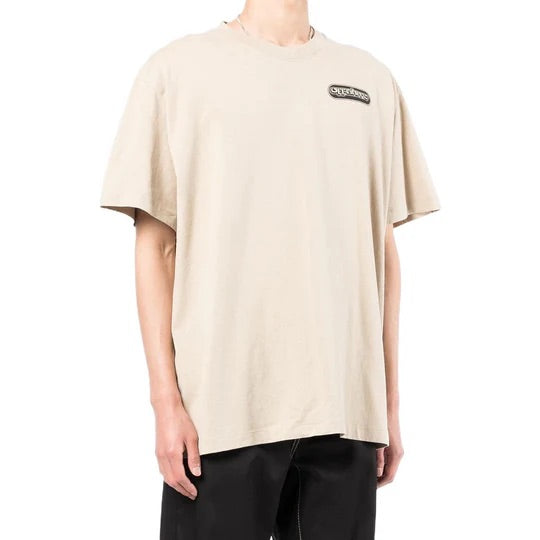 Off-White Warrior Logo Print Oversized Dark Sand T-Shirt | Hype Vault Kuala Lumpur