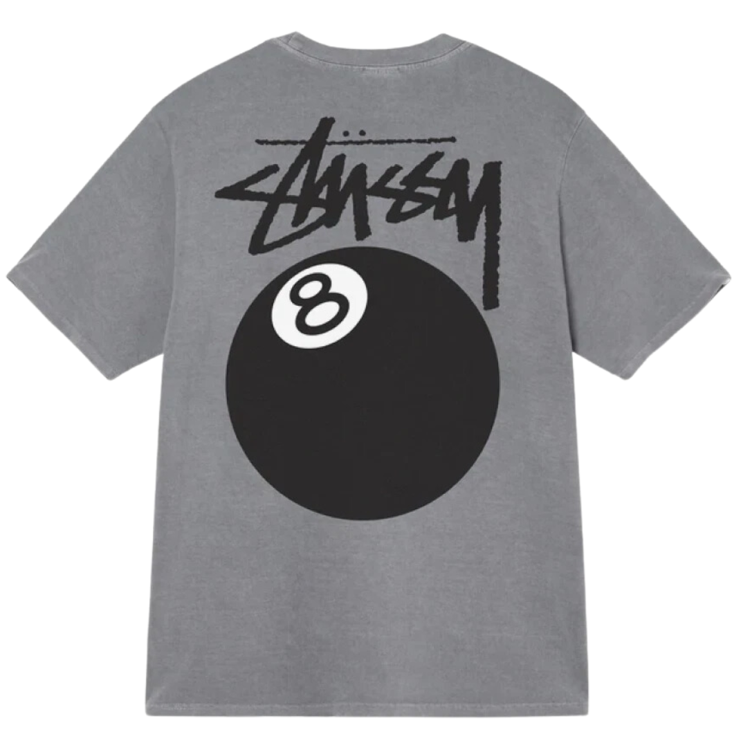 Stussy 8 Ball Pigment Dyed Tee Grey | Hype Vault Kuala Lumpur | Asia's Top Trusted High-End Sneakers and Streetwear Store | Guaranteed 100% authentic