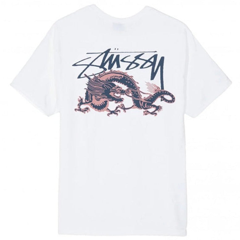 Stussy Dynasty Tee White | Hype Vault Kuala Lumpur | Asia's Top Trusted High-End Sneakers and Streetwear Store | Guaranteed 100% authentic