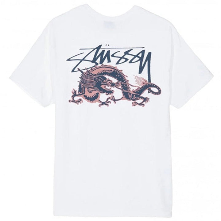 Stussy Dynasty Tee White | Hype Vault Kuala Lumpur | Asia's Top Trusted High-End Sneakers and Streetwear Store | Guaranteed 100% authentic