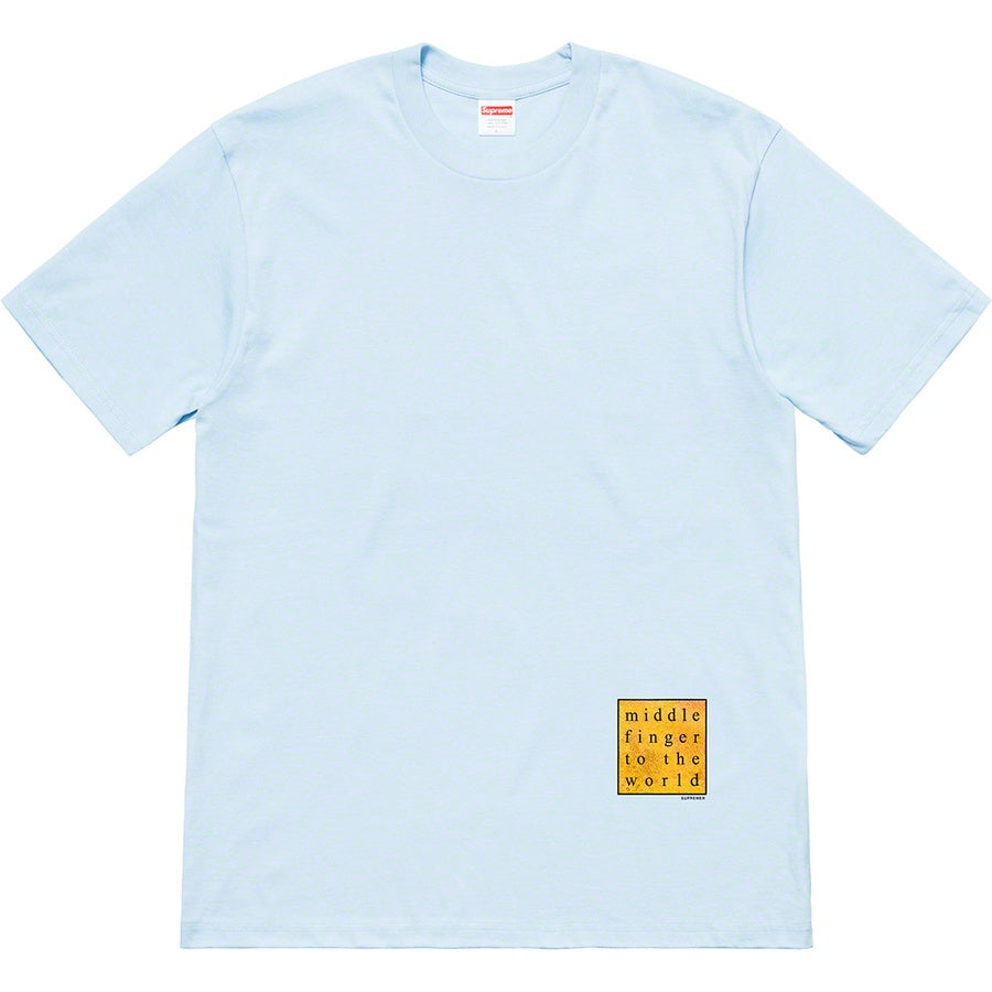 Supreme Middle Finger To The World Tee Light Blue | Hype Vault