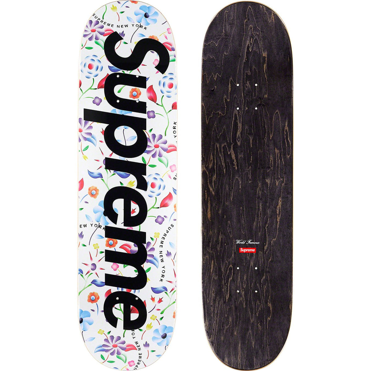 Supreme Airbrushed Floral Skateboard Deck White | Hype Vault