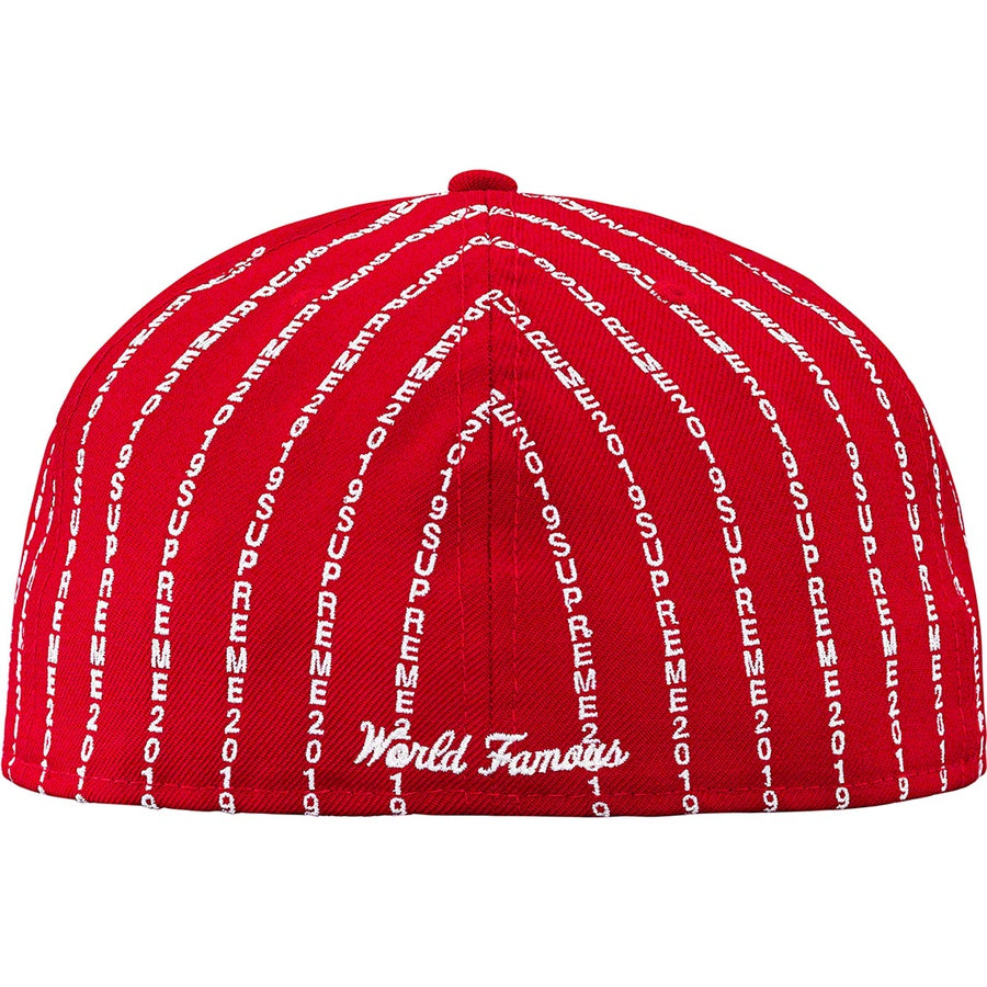 Supreme New Era Text Stripe Cap Red | Hype Vault Kuala Lumpur | Asia's Top Trusted High-End Sneakers and Streetwear Store
