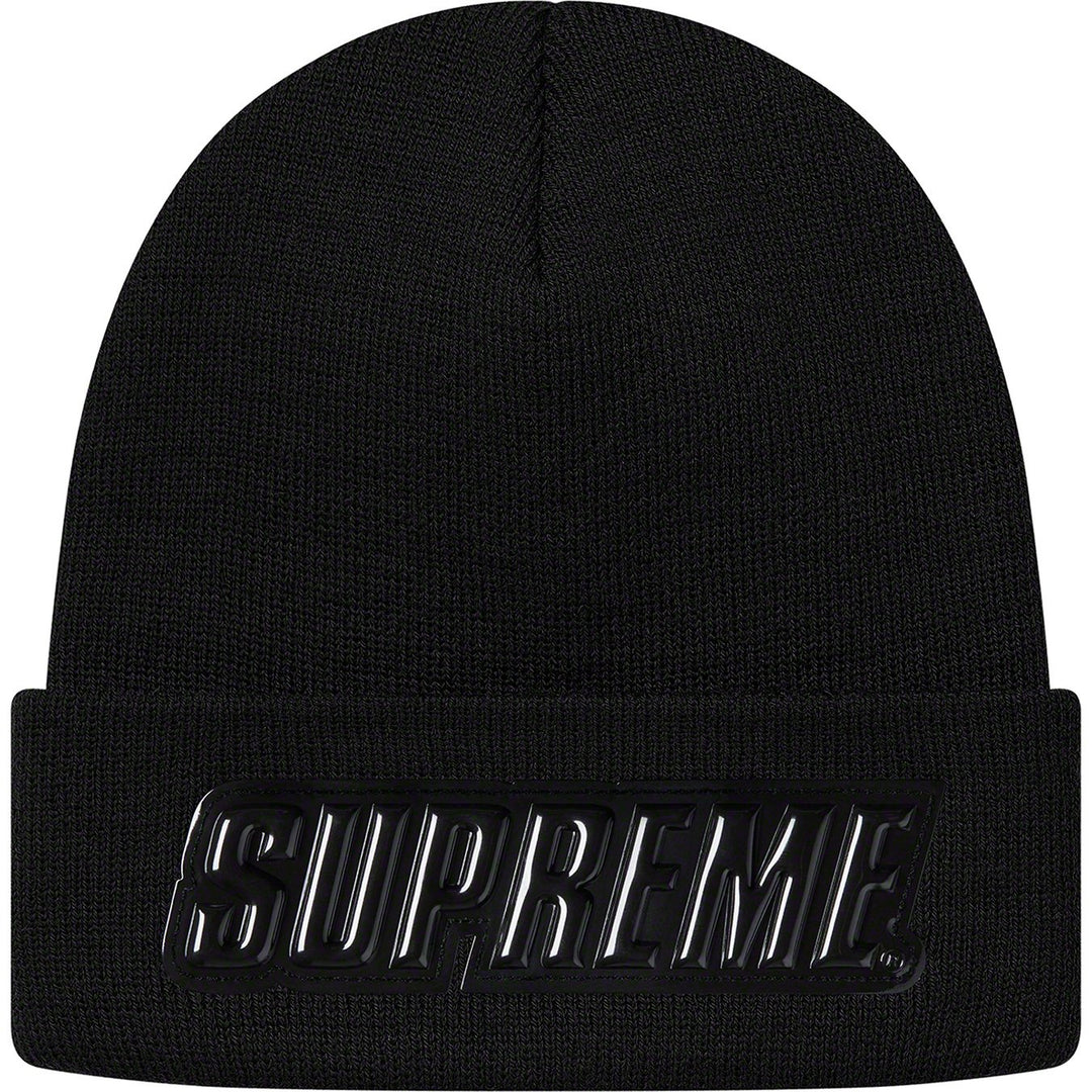 Supreme Raised Patent Logo Beanie Black | Hype Vault Kuala Lumpur | Asia's Top Trusted High-End Sneakers and Streetwear Store