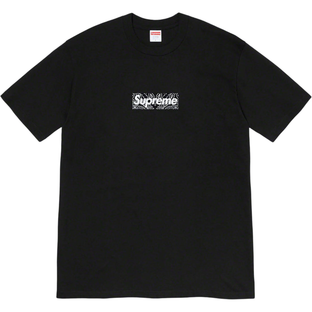 Supreme Bandana Box Logo Tee Black (FW19) | Hype Vault