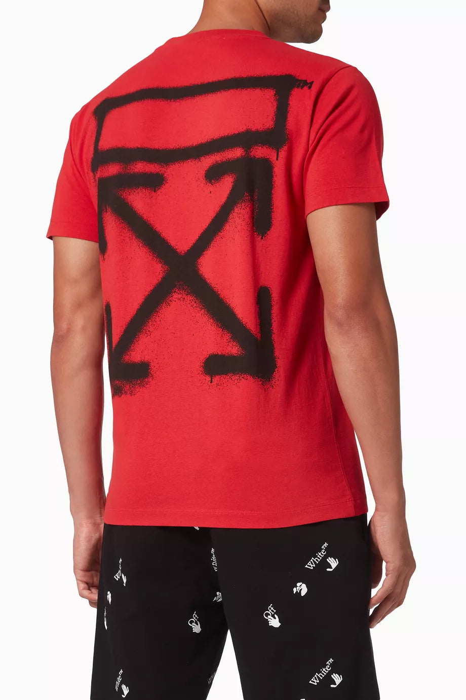 Off-White Spray Marker Arrows Slim Red T-Shirt