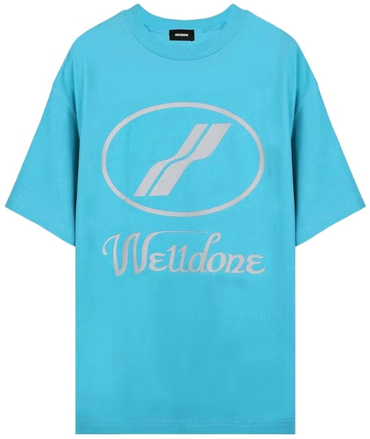 We11done Logo T-Shirt Neon Blue | Hype Vault Kuala Lumpur