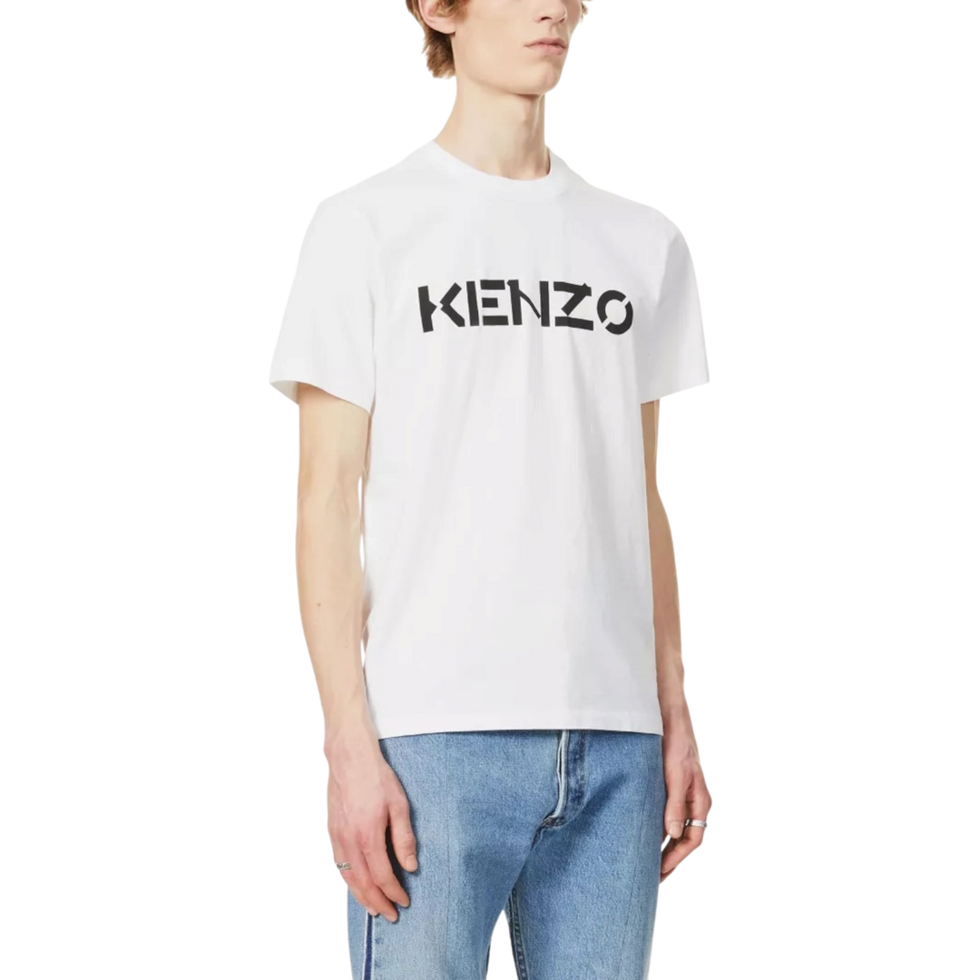 Kenzo Logo-Print Creweck Cotton-Jersey T-shirt (SS21) - Hype Vault 
