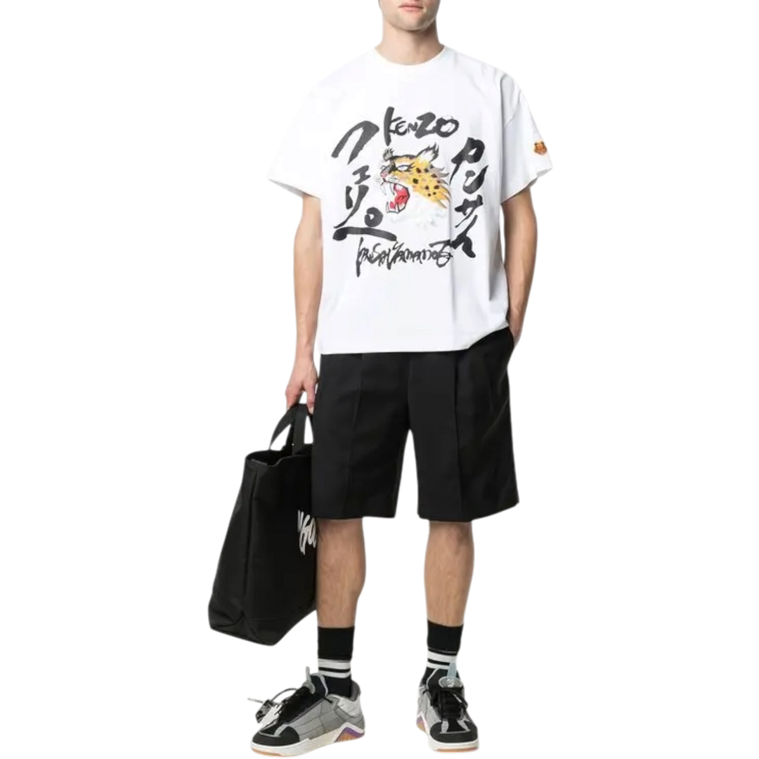 Kenzo Kansai Yamamoto Edition Seasonal Logo Boxy T-Shirt ‘White’ (SS21) - Hype Vault 