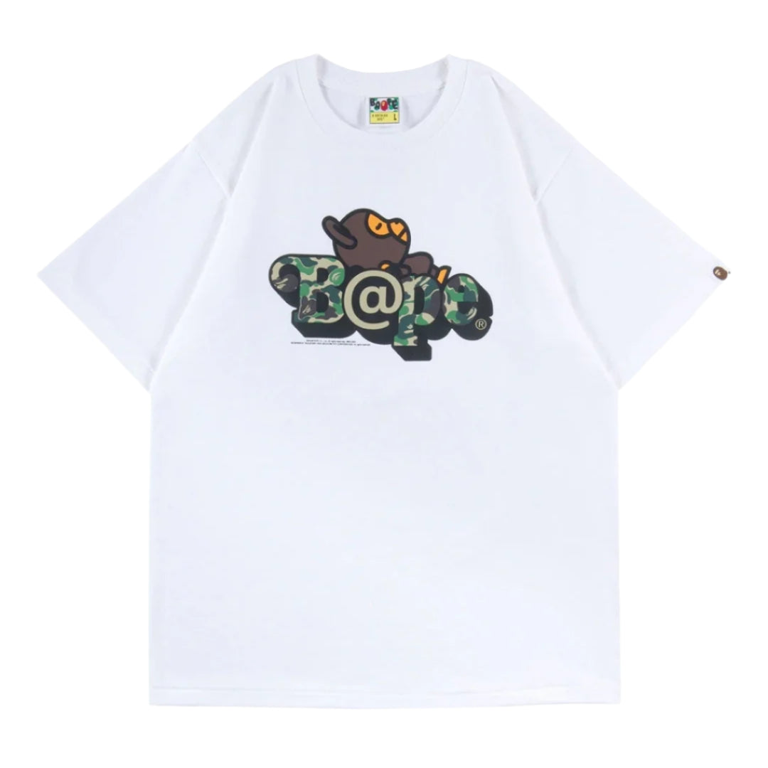 MEDICOM TOY x A BATHING APE Baby Milo on BAPE 2024 Beartee 'White' | Hype Vault