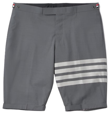 Thom Browne Medium Grey Plain Weave Suiting 4-Bar Shorts | Hype Vault Kuala Lumpur