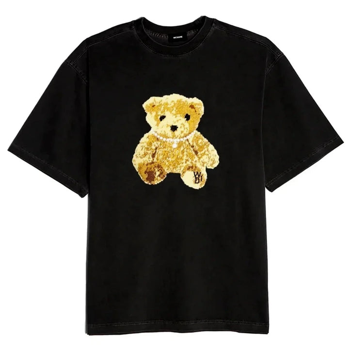 We11done Embroidered Teddy T-Shirt Black