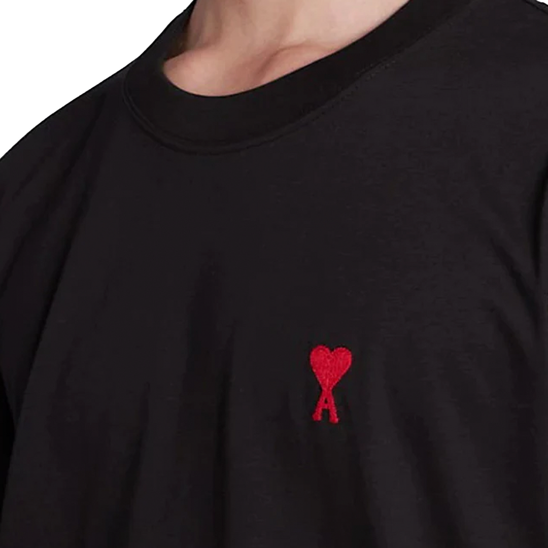 Ami de Coeur Embroidered T-shirt Black | Hype Vault