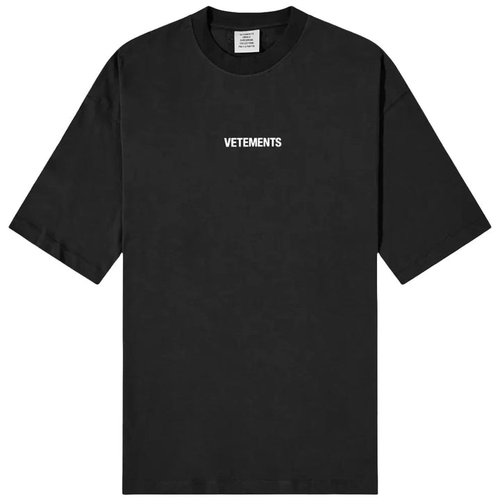 Vetements Black White Logo Label T-Shirt  | Hype Vault Kuala Lumpur