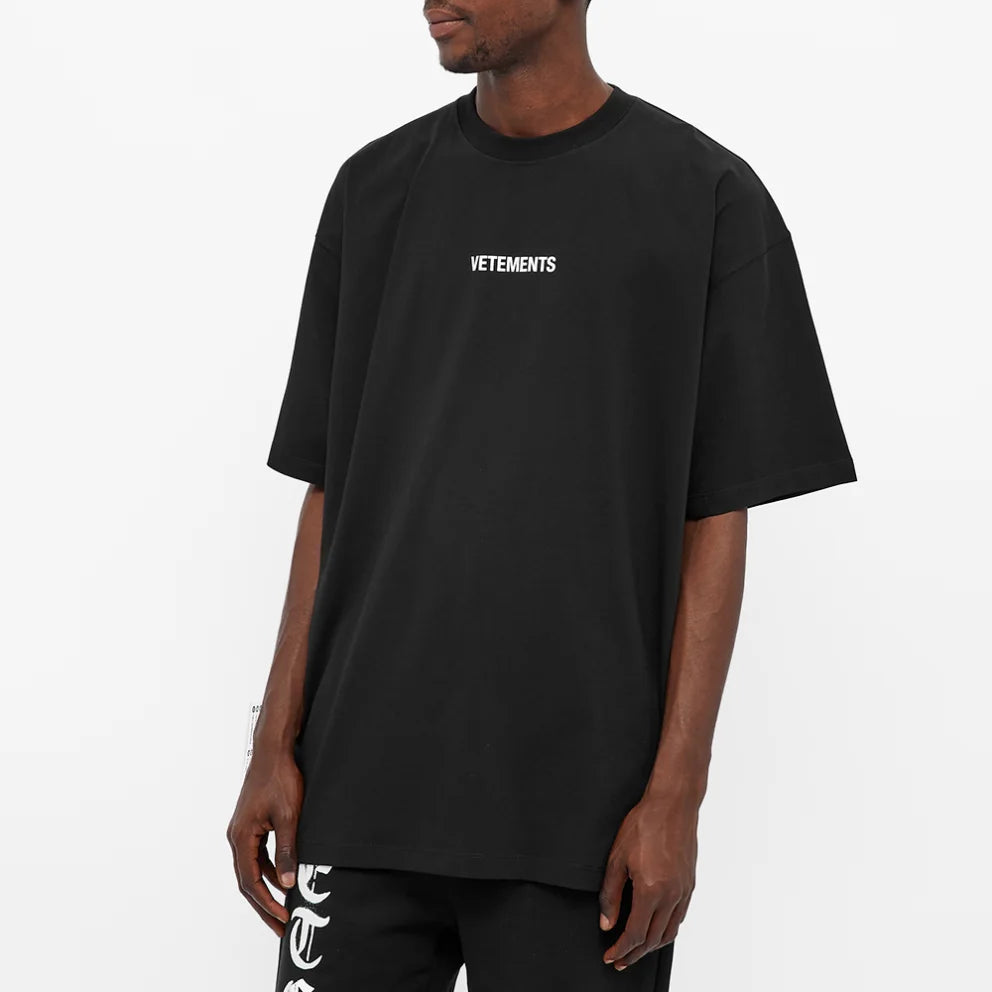 Vetements Black White Logo Label T-Shirt  | Hype Vault Kuala Lumpur