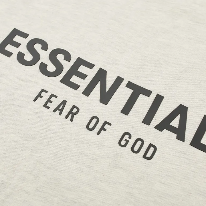 Fear Of God Essentials Short-Sleeve Tee ‘Light Heather Oatmeal’ Back Logo (SS21)