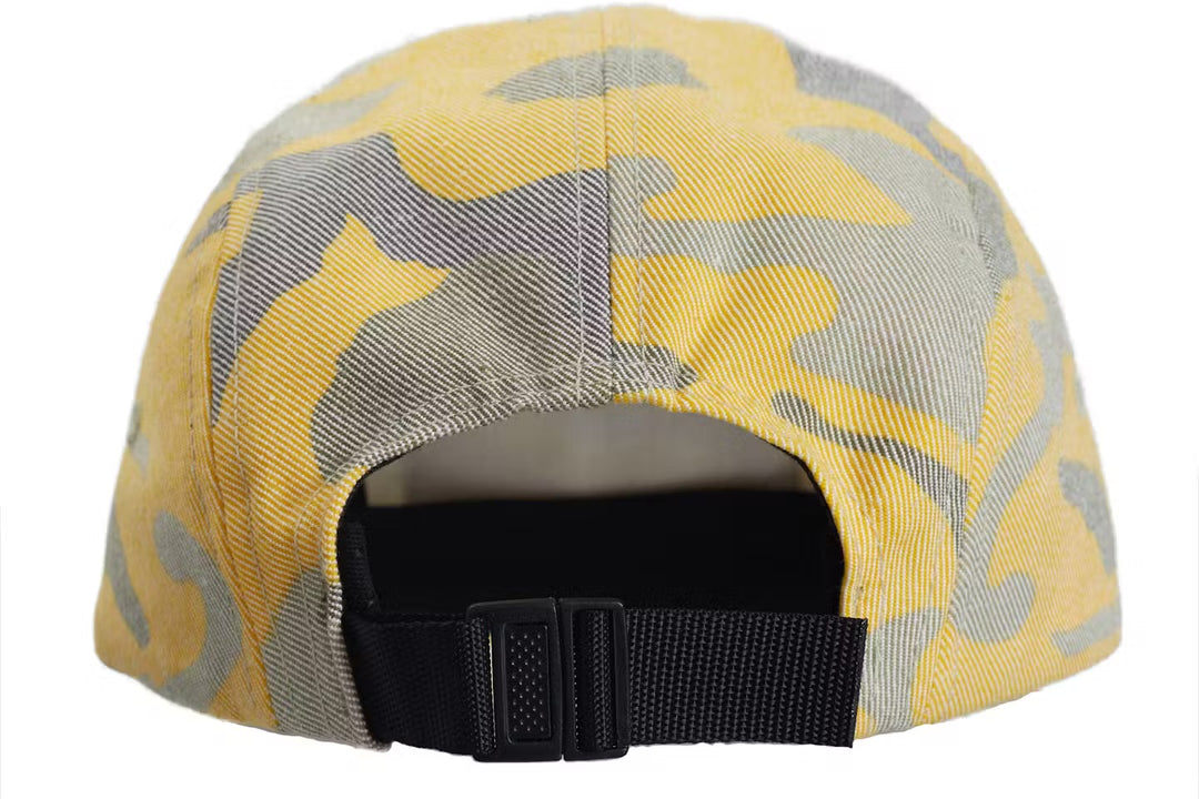 Supreme Washed Out Camo Camp Cap Yellow Camo (SS19)