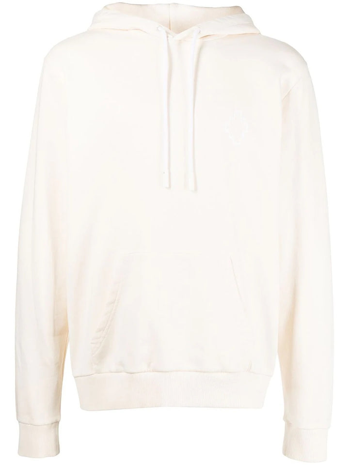 Marcelo Burlon Tempera Cross Regular Hoodie Ecru White | Hype Vault Kuala Lumpur 