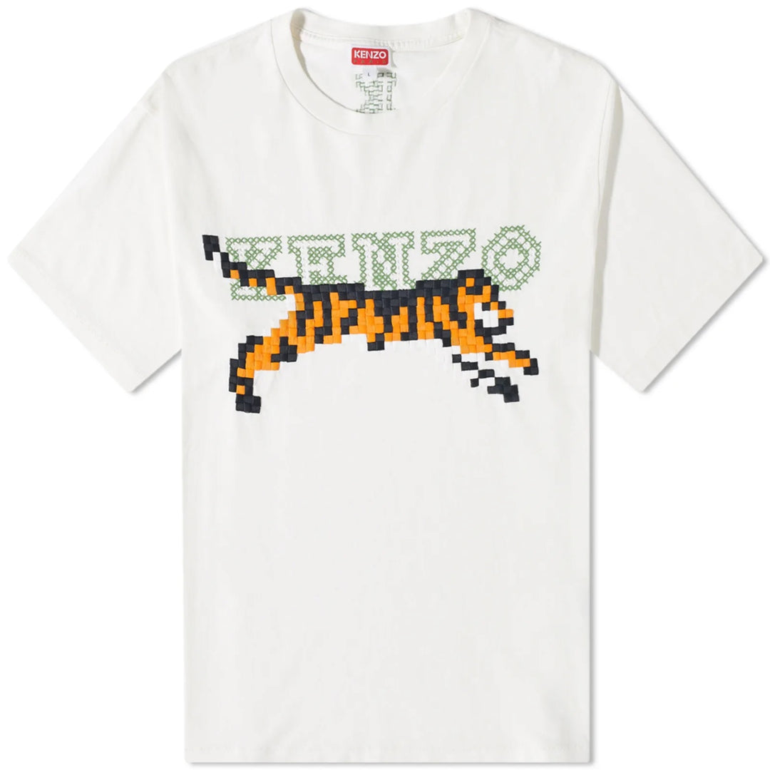 Kenzo x Nigo Tiger Pixel Oversized T-Shirt White | Asia's Top Trusted High-End Sneakers and Streetwear Store | Guaranteed 100% authentic