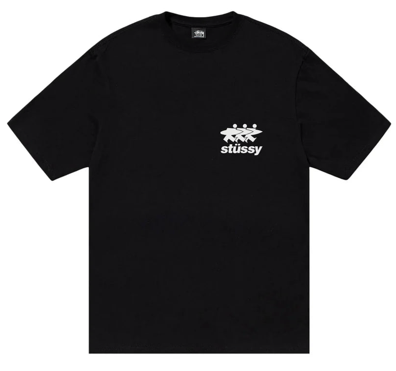 Stussy Surfwalk Pigment Dyed Tee ‘Black’ (SS24)