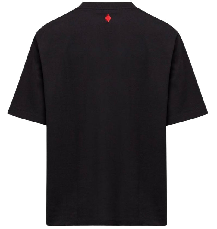 Marcelo Burlon Feathers Necklace Over T-Shirt Black Red | Hype Vault Kuala Lumpur 