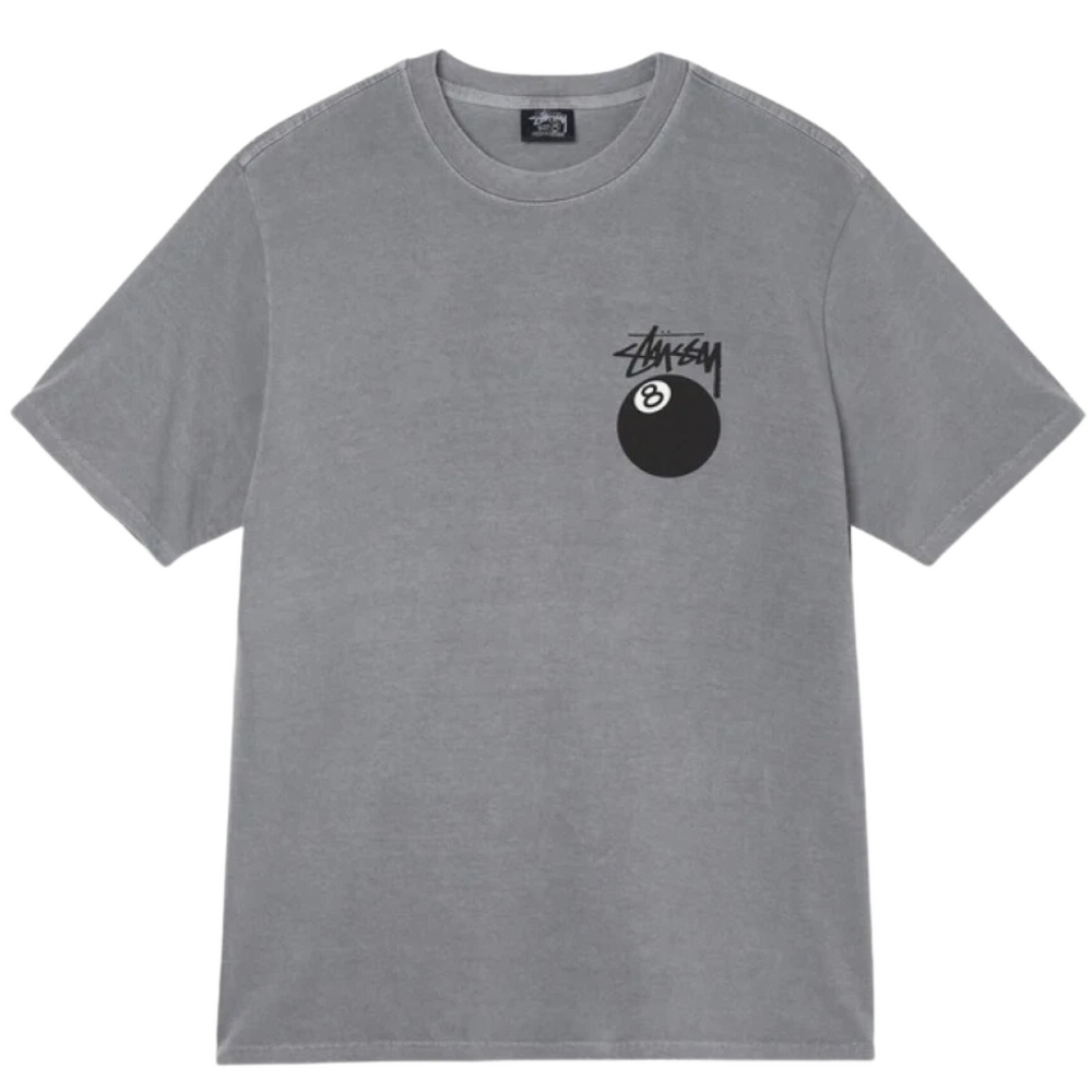 Stussy 8 Ball Pigment Dyed Tee Grey | Hype Vault Kuala Lumpur | Asia's Top Trusted High-End Sneakers and Streetwear Store | Guaranteed 100% authentic