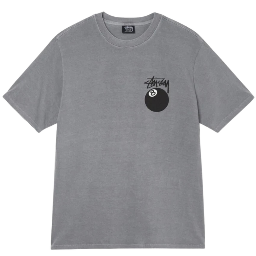 ★人気★【STUSSY】★8 BALL PIGMENT DYED TE.E GREY★ Stussy 8 Ball Pigment Dyed Tee Grey – Hype Vault