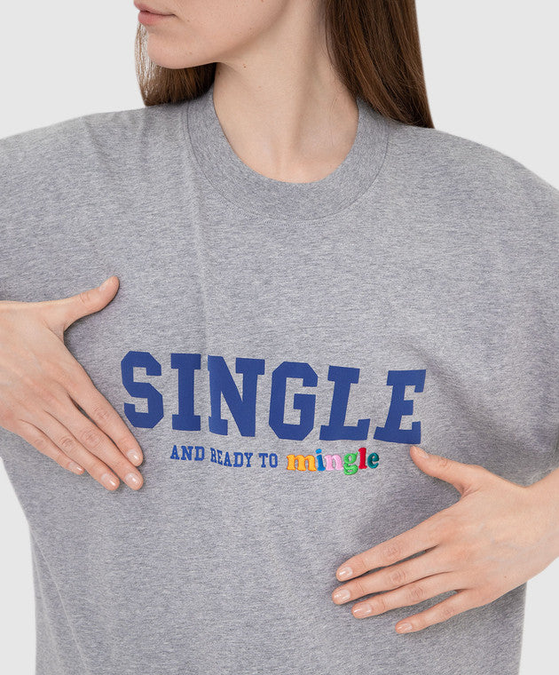 Vetements Single And Ready To Mingle T-Shirt Grey  | Hype Vault Kuala Lumpur