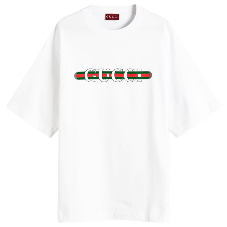 Gucci Web Logo T-Shirt ‘White’ | Hype Vault