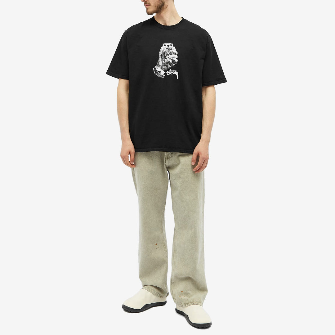 Stussy All Bets Off Pigment Dyed Tee Black | Hype Vault Kuala Lumpur | Asia's Top Trusted High-End Sneakers and Streetwear Store | Guaranteed 100% authentic
