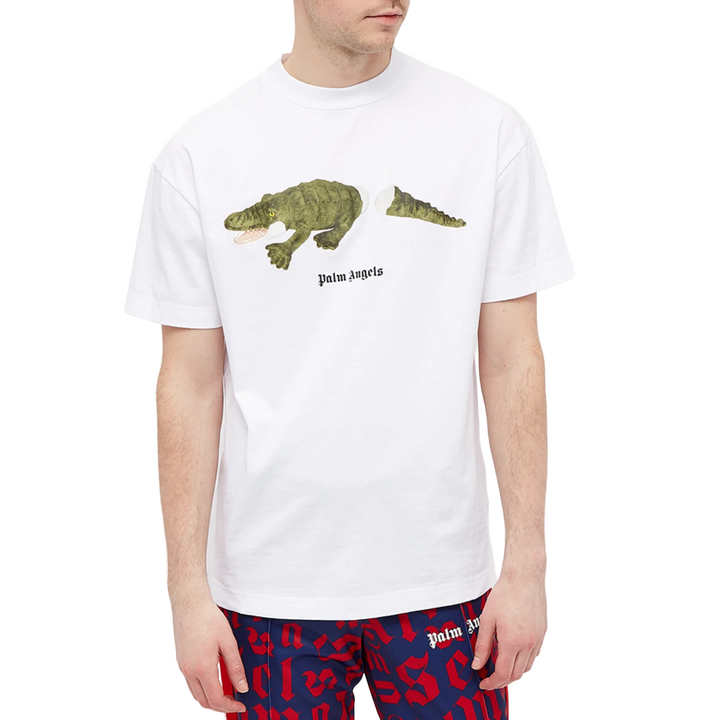 Palm Angels Crocodile T-Shirt White Green | Hype Vault Kuala Lumpur 