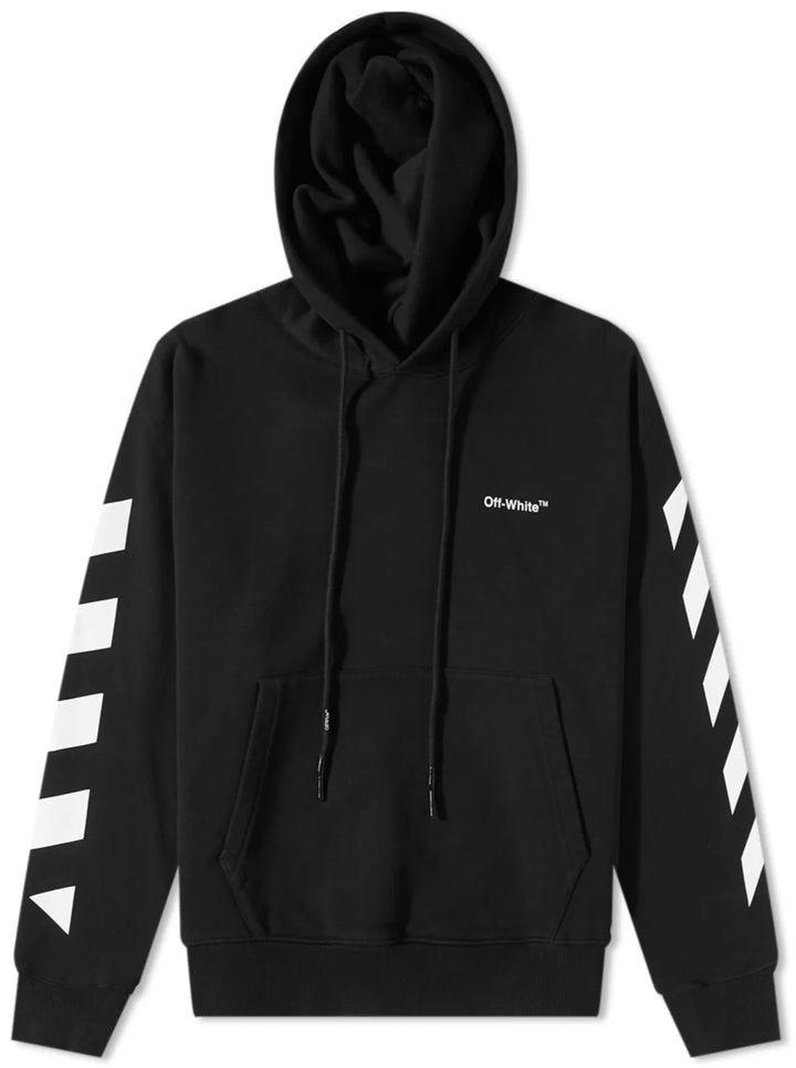 Off-White Diagonal Helvetica Oversized Black Hoodie | Hype Vault Kuala Lumpur