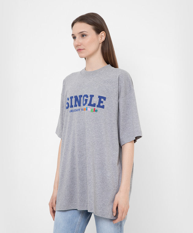 Vetements Single And Ready To Mingle T-Shirt Grey  | Hype Vault Kuala Lumpur