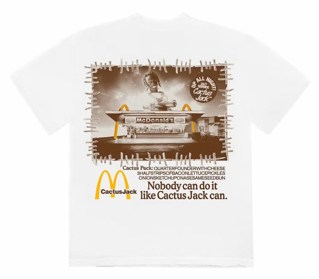 Cactus Jack Travis Scott McDonald's Vintage Action Tee White | Hype Vault Kuala Lumpur | Asia's Top Trusted High-End Sneakers and Streetwear Store