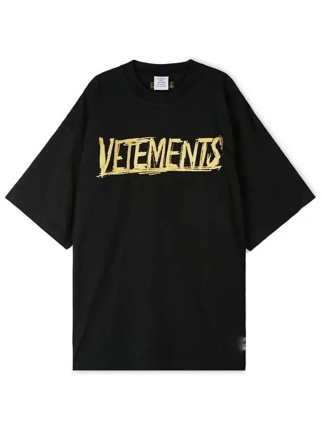 Vetements World Tour T-Shirt Black Gold