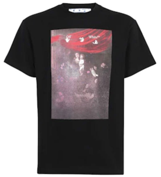 Off-White Sprayed Caravaggio S/S Oversized Black T-Shirt | Hype Vault Kuala Lumpur