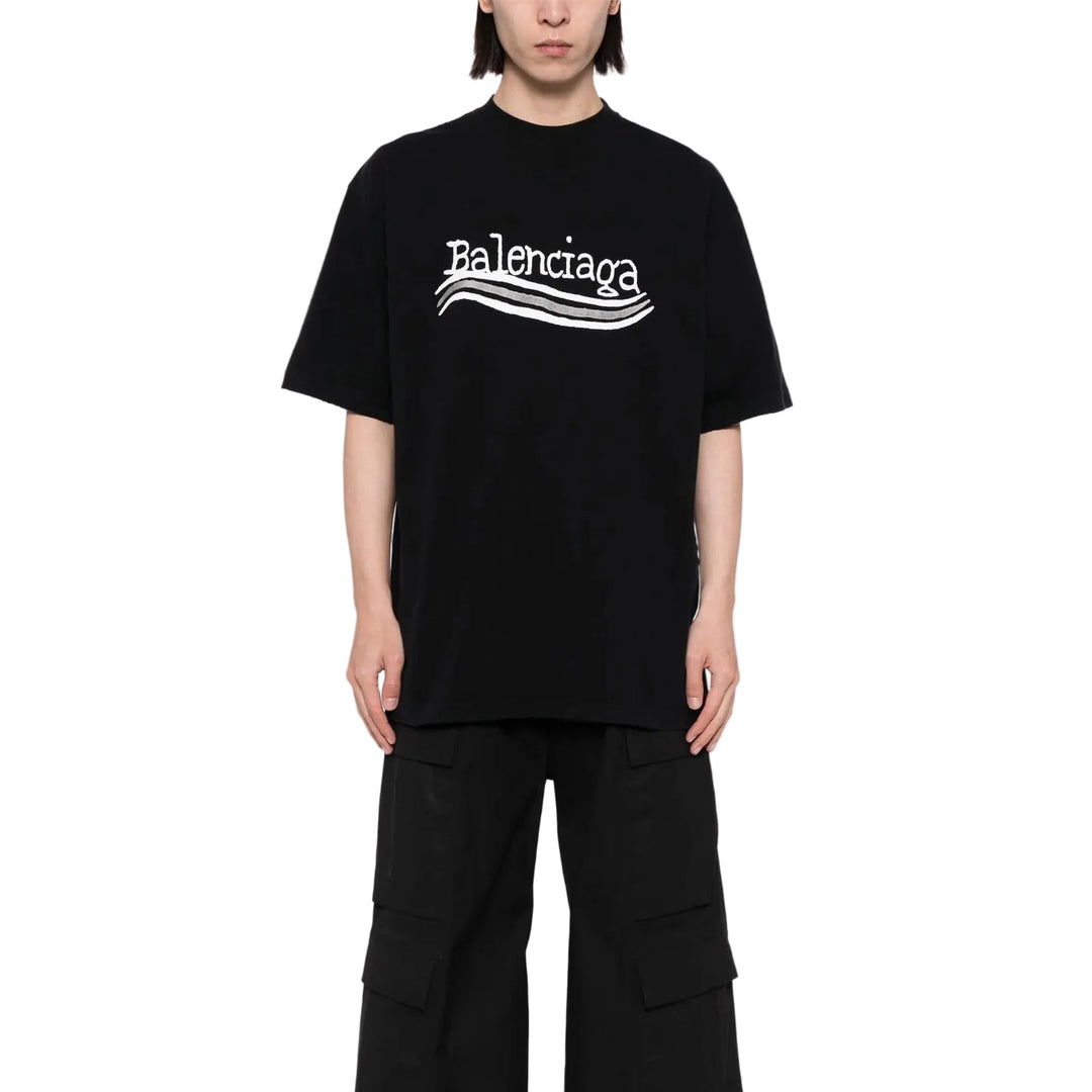 Balenciaga Hand Drawn Political Campaign T-Shirt Black (FW23)