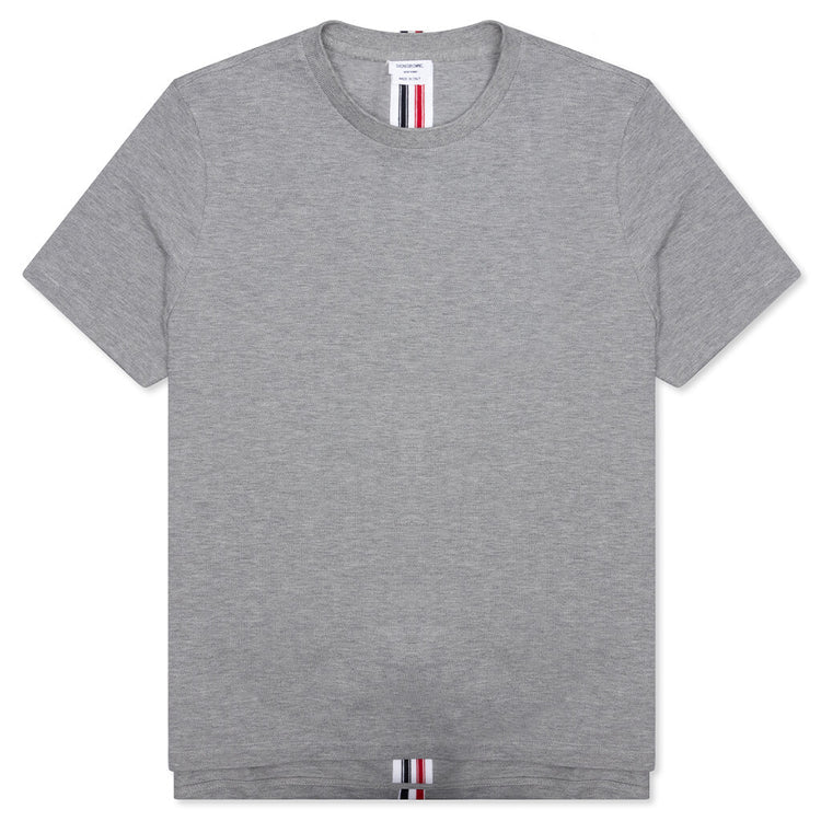 Thom Browne Centre-Back Stripe Piqué T-Shirt Grey