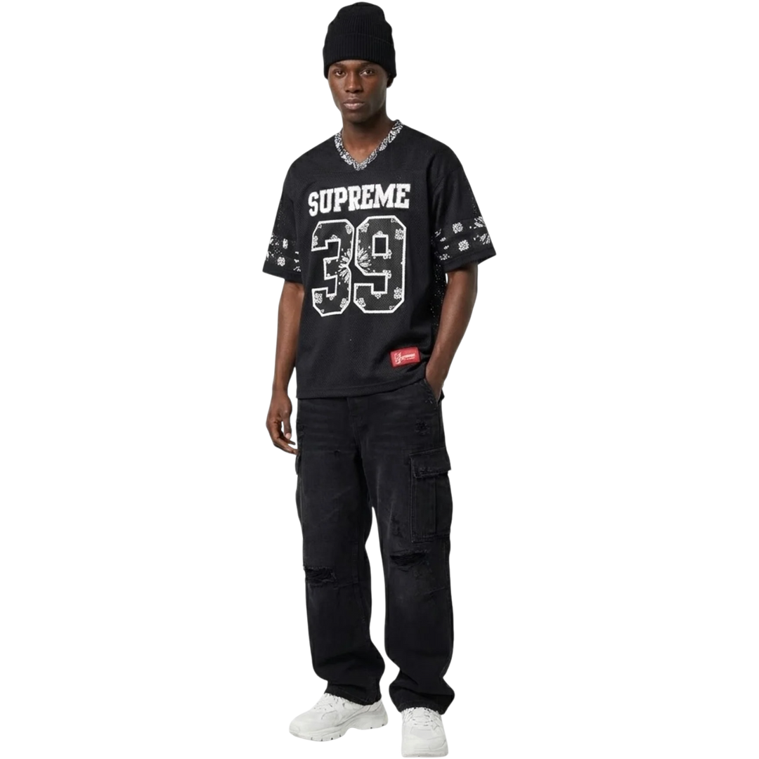 Supreme Bandana Football Jersey Black (SS25)