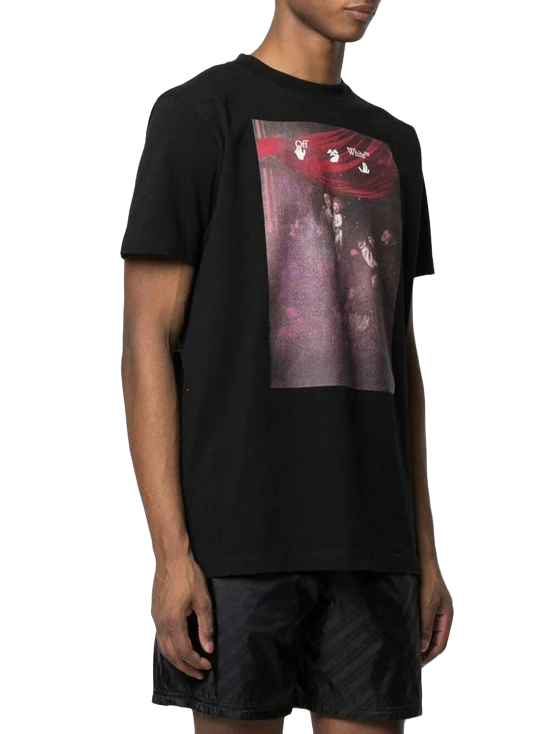 Off-White Sprayed Caravaggio S/S Oversized Black T-Shirt | Hype Vault Kuala Lumpur