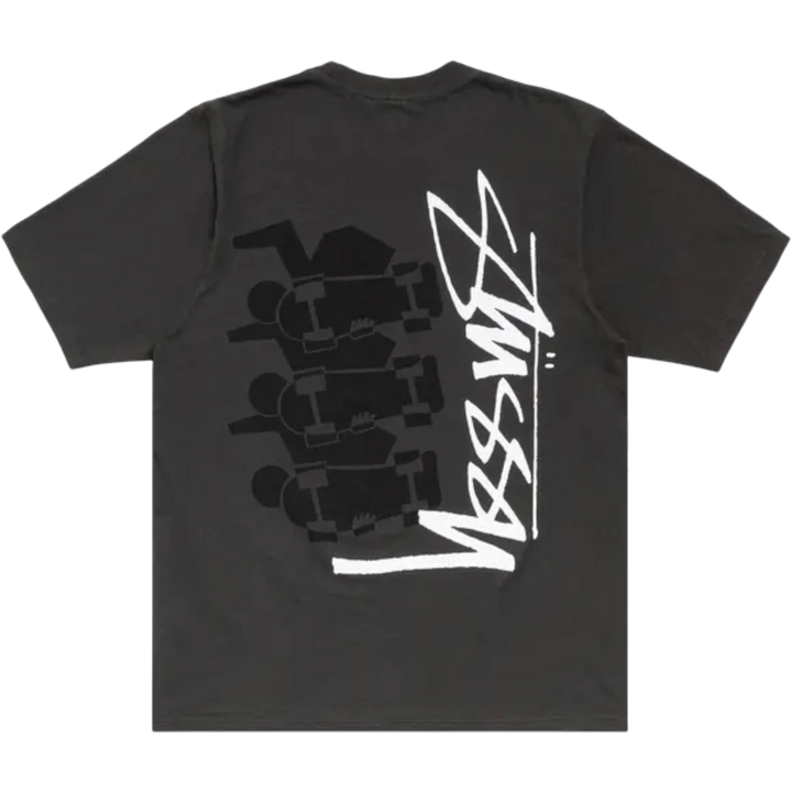 Stüssy Stack Pigment Dyed Tee 'Faded Black' (SS26)