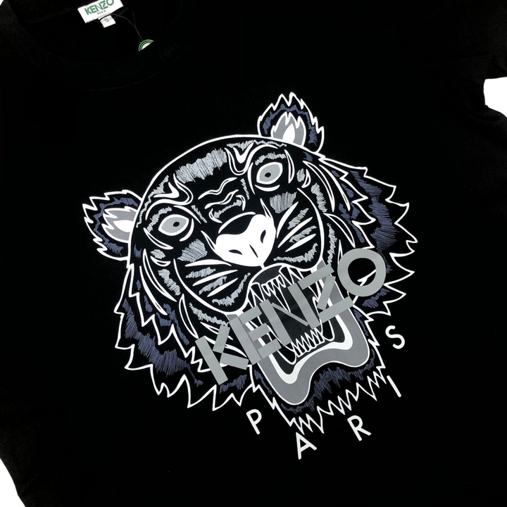 Kenzo Men's Classic Tiger Grey T-Shirt 'Black' - Hype Vault 