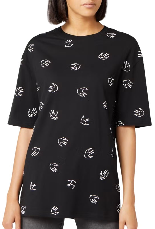 McQ Alexander McQueen Flocked Swallow T-Shirt Black | Hype Vault Kuala Lumpur