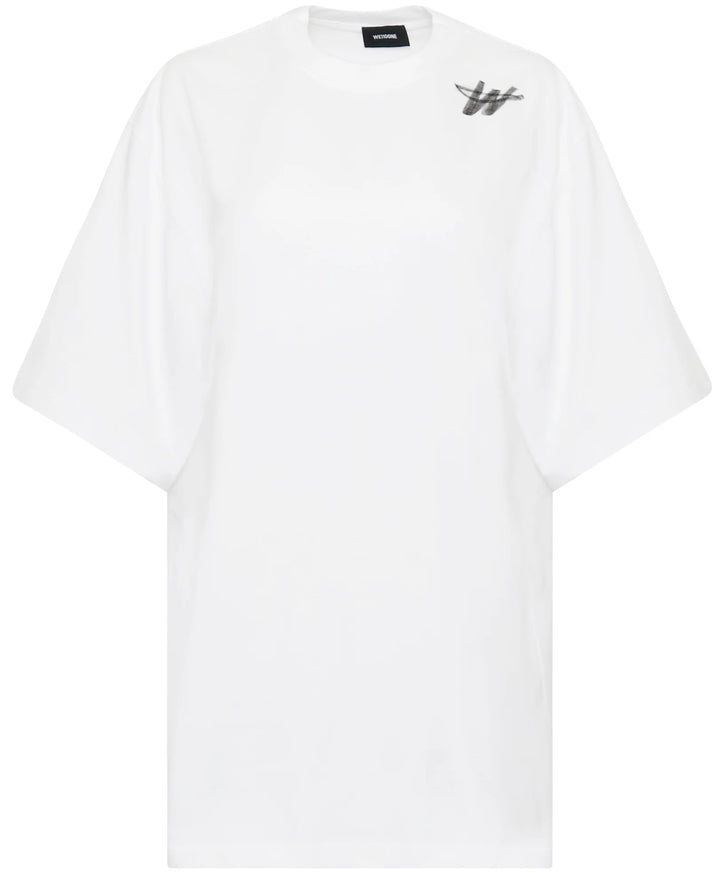 We11done Cotton WD Logo T-Shirt White | Hype Vault Kuala Lumpur 