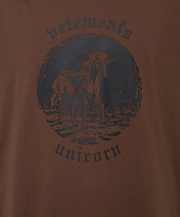 Vetements Double Unicorn T-Shirt Brown | Hype Vault Kuala Lumpur