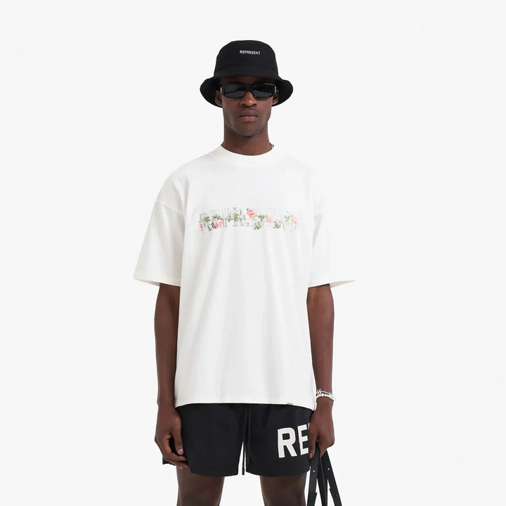 Represent Floral T-Shirt Flat White