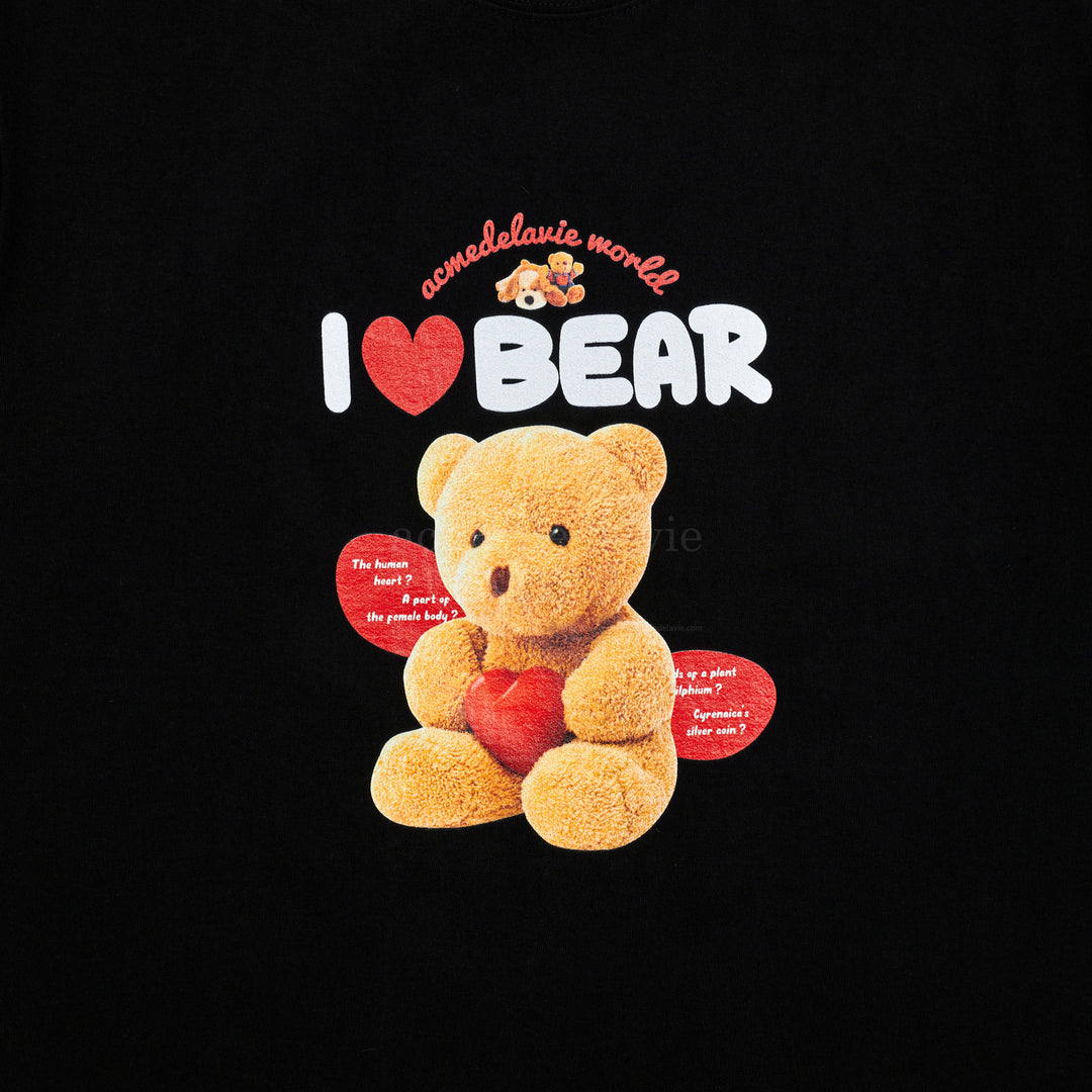 acmé de la vie (ADLV) I Love Teddy Bear Short Sleeve T-Shirt Black | Hype Vault Kuala Lumpur | Asia's Top Trusted High-End Sneakers and Streetwear Store