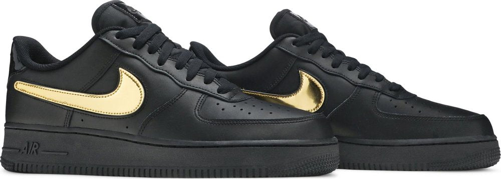 Nike Air Force Low '07 LV8 'Removable Swoosh Black Gold