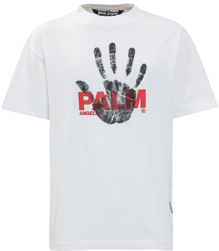 Palm Angels Hand Print T-Shirt White | Hype Vault Kuala Lumpur 